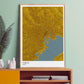 Tokyo City Map Print n a frame on a shelf