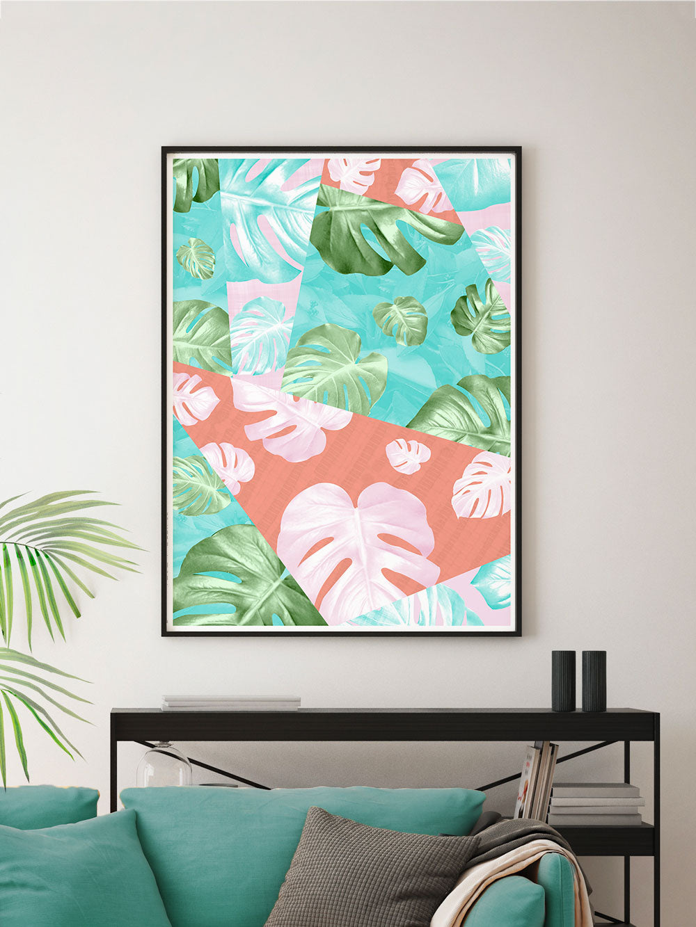Totally Tropical Plant Art Print in a stylish room