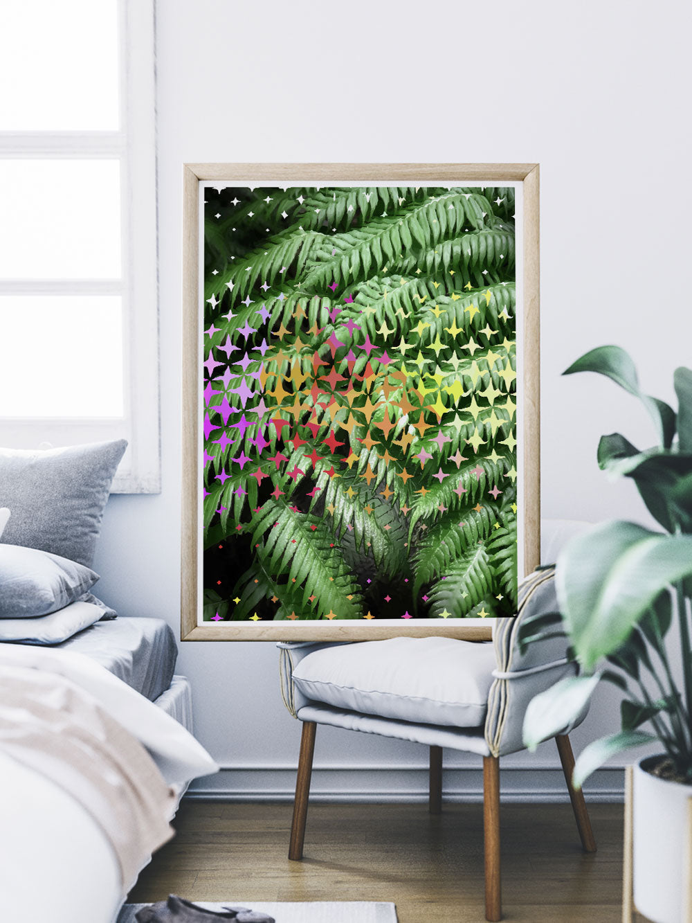 Tropicalia 3 Poster Print with Palm Leaves