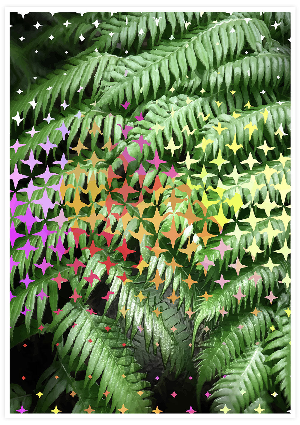 Tropicalia 3 Palm Leaves Art Print