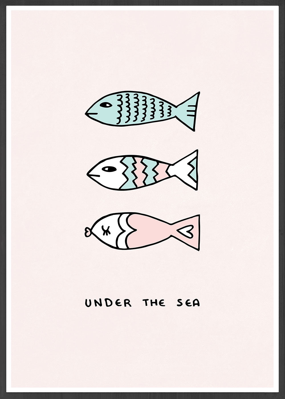 Under the Sea Fish Art Print in a frame