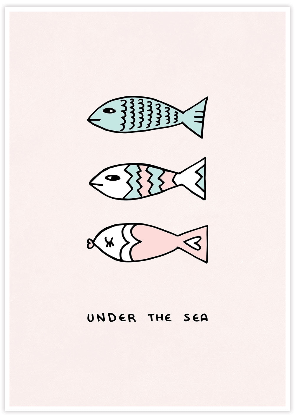 Under the Sea Fish Art Print no frame