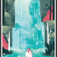 Gorgeous Waterfall Fantasy Print in a black frame