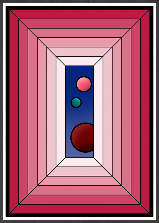 The Window Abstract Surreal Art in frame