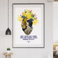 Wings to Fly Illustration Print in a frame on a large wall