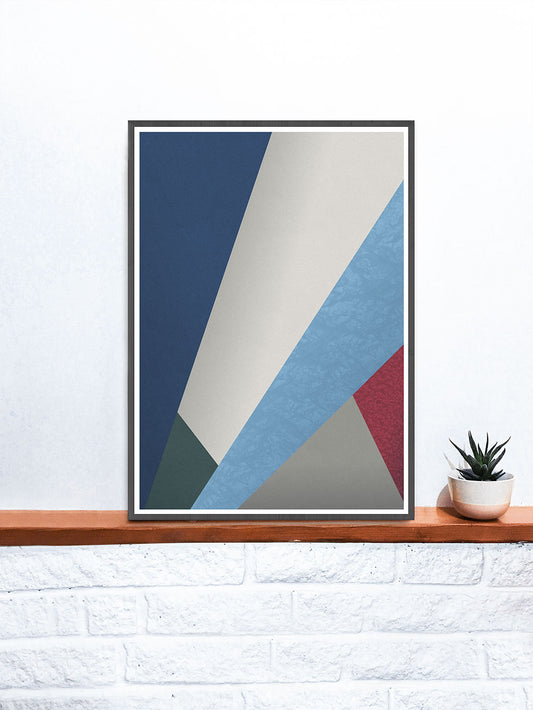 Winter Trend Geometric Poster Design on a shelf